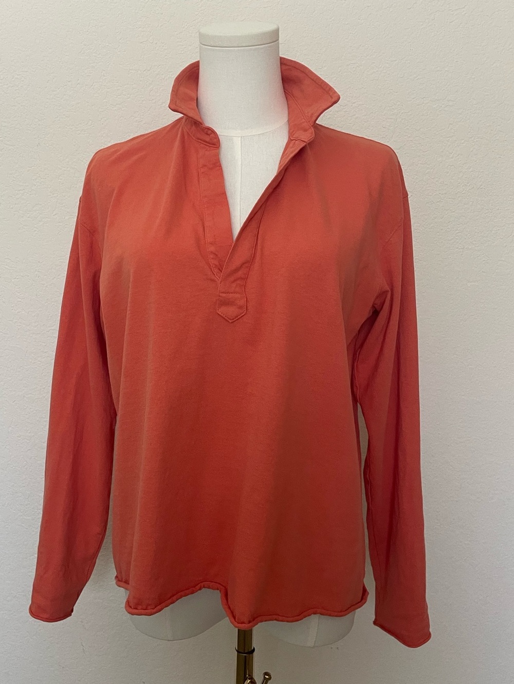 Frank & Eileen Patrick Popover Henley XS Coral Orange